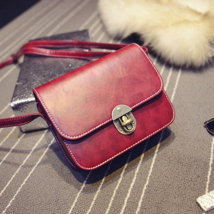 Creazy Fashion Women Leather Handbag Cross Body Shoulder Messenger Bag (Red) N5