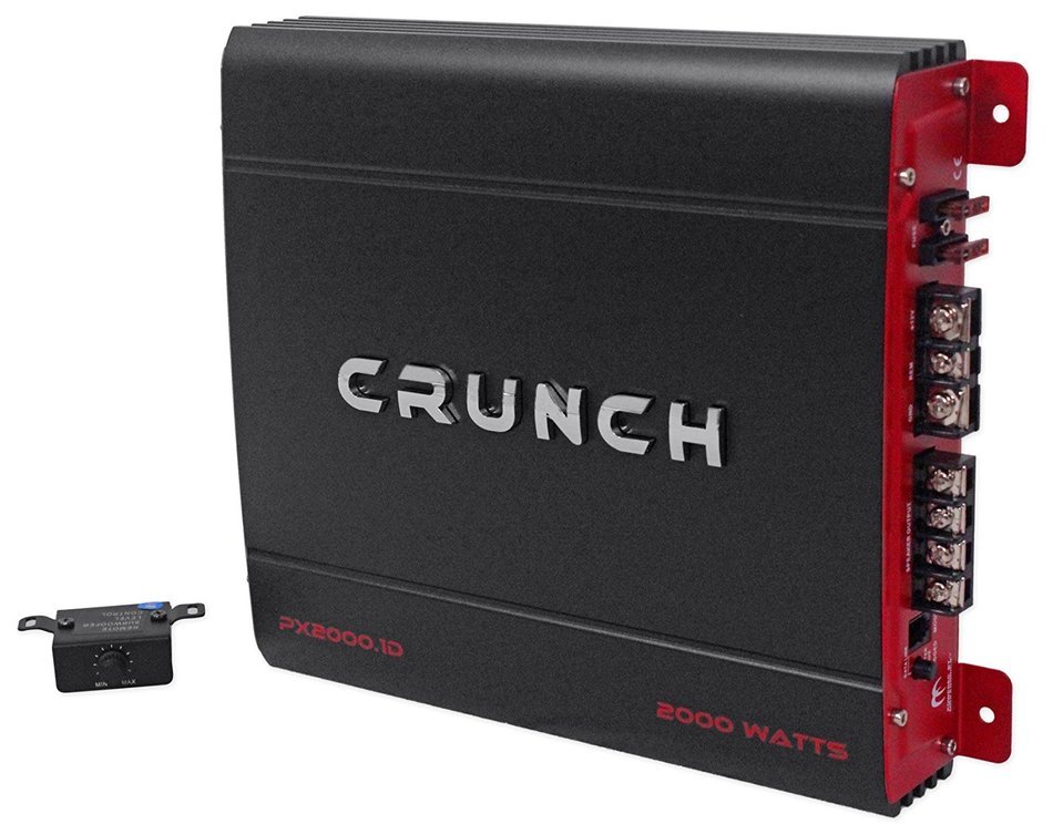 Crunch PX-2000.1D 2000 Watt Mono Powerful Car Audio Amplifier+Amp Wire Kit N7