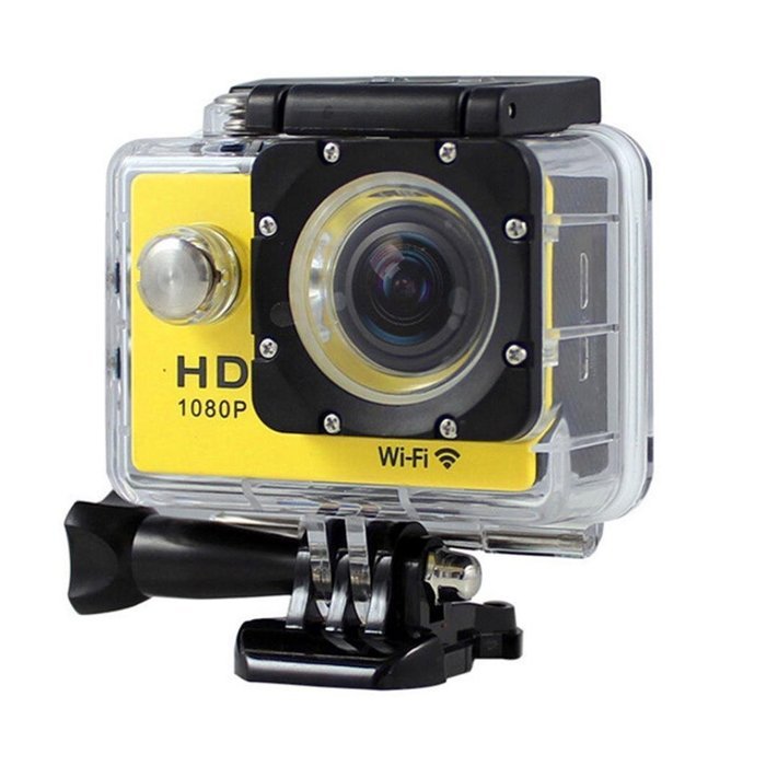 TONSEE Mini 1080P Full HD DV Sports Recorder Car Waterproof Action Camera Camcorder, Yellow