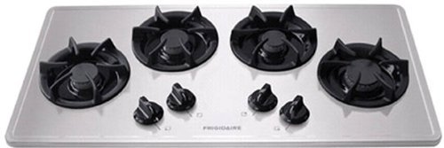 FFGC3613LS Stainless Steel 36" Gas Cooktop with Low Simmer Burner Ready-Select Controls 4 Sealed Burners & Cast...