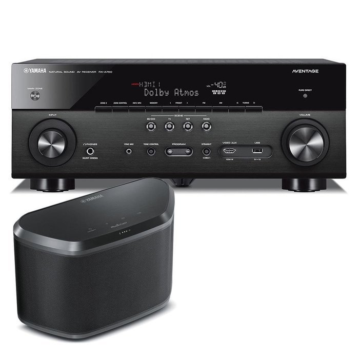 Yamaha RX-A760 AVENTAGE 7.2 Channel Network AV Receiver with WX-030 MusicCast Wireless Speaker (Black) N3