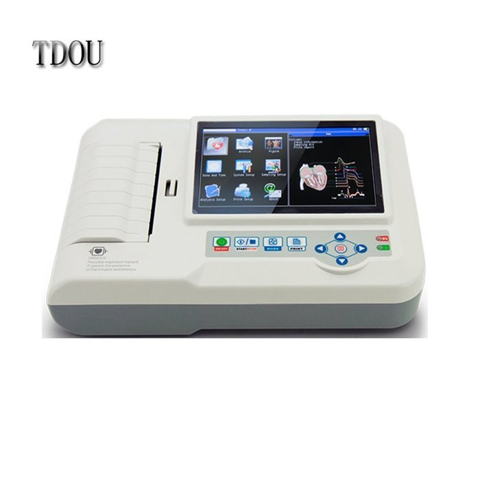 TDOU CE Marked Digital 12 Leads 3/6 Channel ECG Machine ECG600G Electrocardiographs Printer Thermal Printing System N3