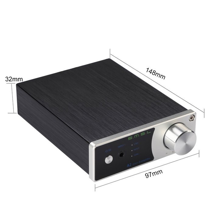 GemtuneSMSL A2 HiFi 2.0 Pure Digital Audio Amplifier TDA7492 DV24V Input AUX/RCA Active Subwoofer Output 40W+40W... N4