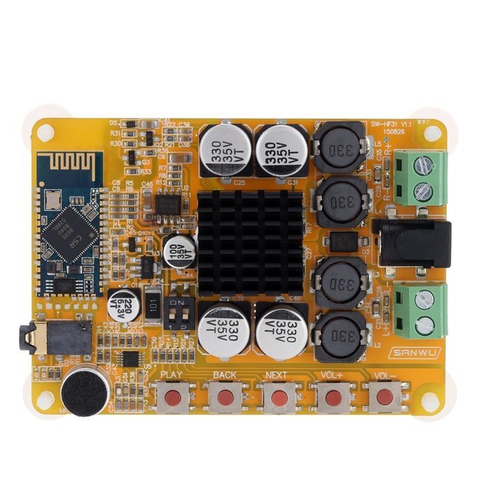 KKmoon TDA7492 Wireless Bluetooth 4.0 2*50W 2-channel Audio Receiver Stereo Digital Power Amplifier Board Module N5