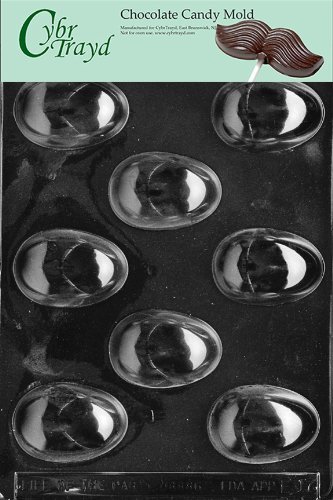 Cybrtrayd E017 Large Eggs Chocolate/Candy Mold with Exclusive Cybrtrayd Copyrighted Chocolate Molding Instructions