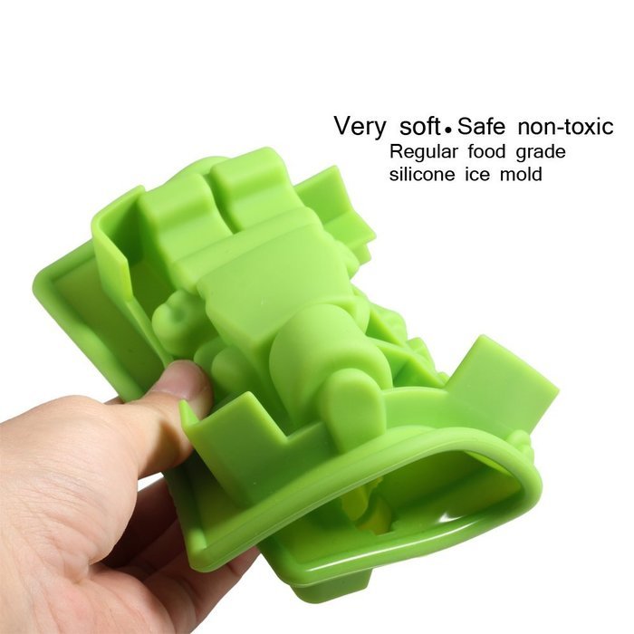 Gwogo Minifigure Building Brick Silicone Ice Tray Candy Chocolate Mold - for Lego Lovers(2 Pcs) N13