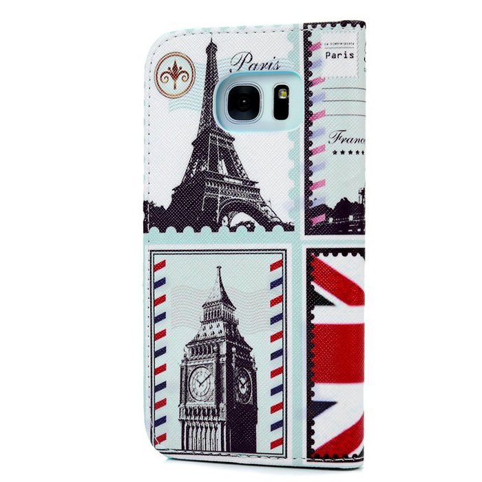 S7 Edge Case,Samsung Galaxy S7 Edge Case - Wallet Folio Flip Premuim PU Leather Case Colorful Print Design with... N17
