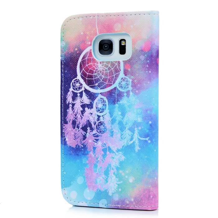 S7 Edge Case,Samsung Galaxy S7 Edge Case - Wallet Folio Flip Premuim PU Leather Case Colorful Print Design with... N19