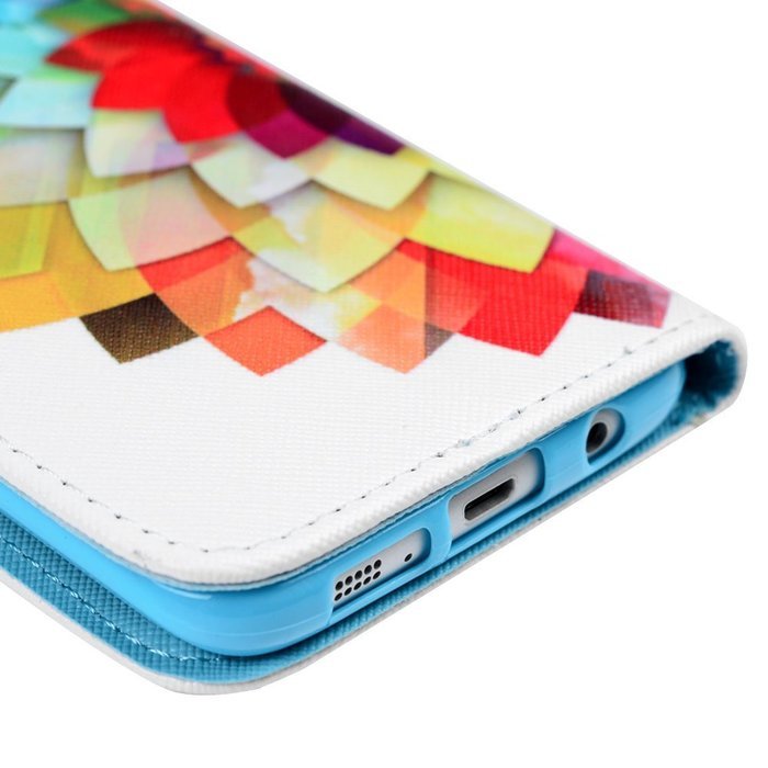 S7 Edge Case,Samsung Galaxy S7 Edge Case - Wallet Folio Flip Premuim PU Leather Case Colorful Print Design with... N21