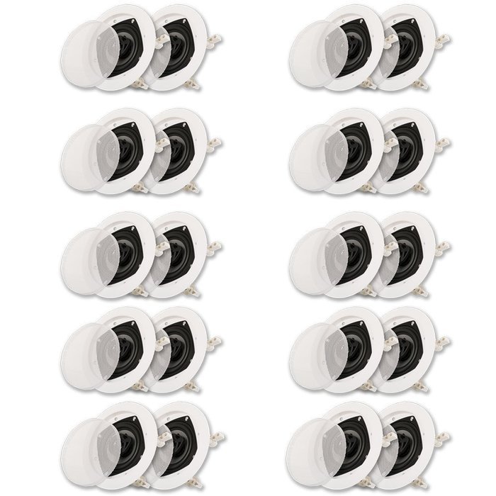 Acoustic Audio CS-IC42 In Ceiling Speaker 10 Pair Pack 2 Way Home Theater 3000 Watt CS-IC42-10PR