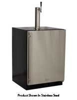 Marvel ML24BTP3RP Twin Tap Built-In Beer Dispenser with Right Side Hinge, 24", Black