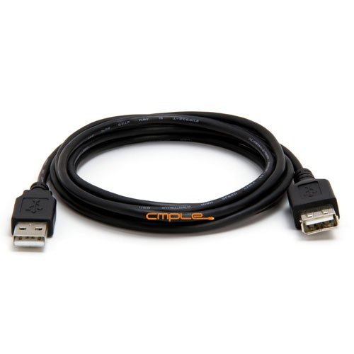 Cmple - USB 2.0 A Male to A Female Extension Cable -15FT (Black) N11
