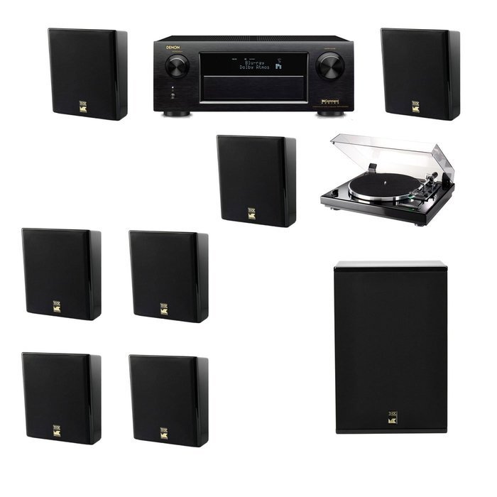 M&K Sound MP150II Wall Speaker 7.1 Thorens TD-240-2 X12 Denon AVR-X5200W