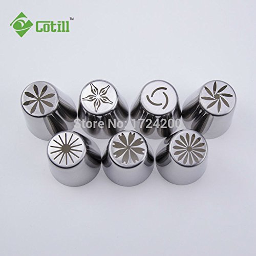 TecGeo(TM) 7PC/set Russian Tulip Icing Nozzles Set Piping Big Size Decoration Cup Cake Decorating Tools Pastry... N4