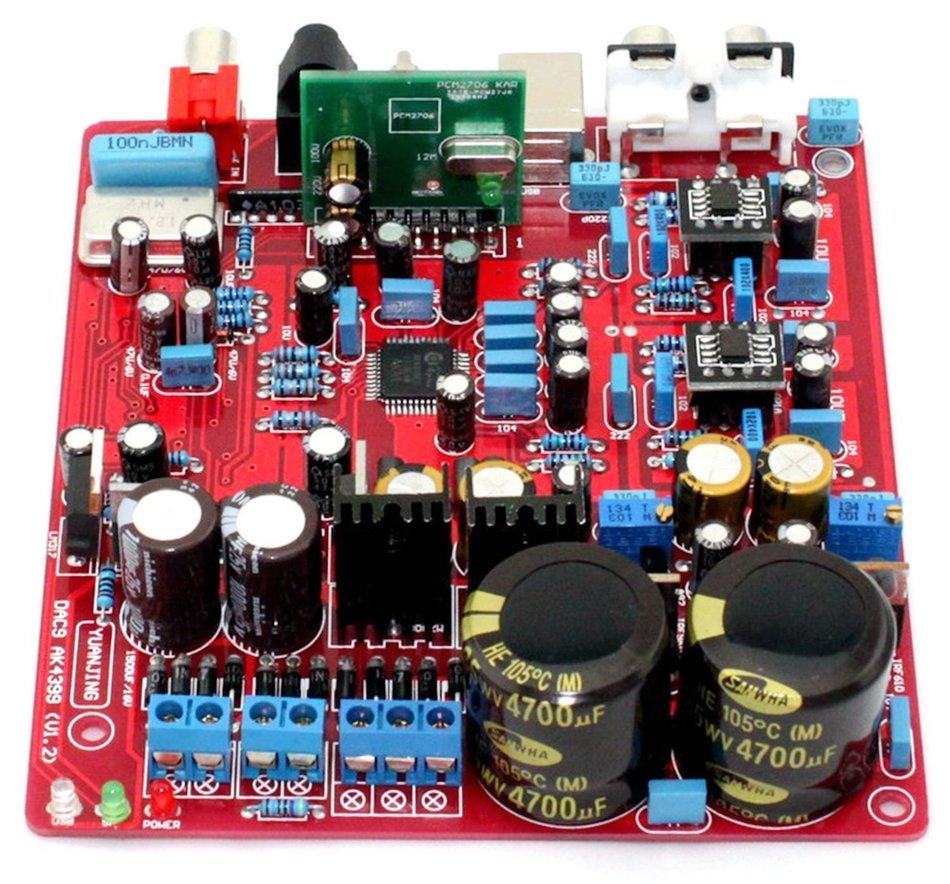AK4399 + PCM2706 + WM8805 DAC Decoder Board w/Coaxial & Optical (including USB) N4