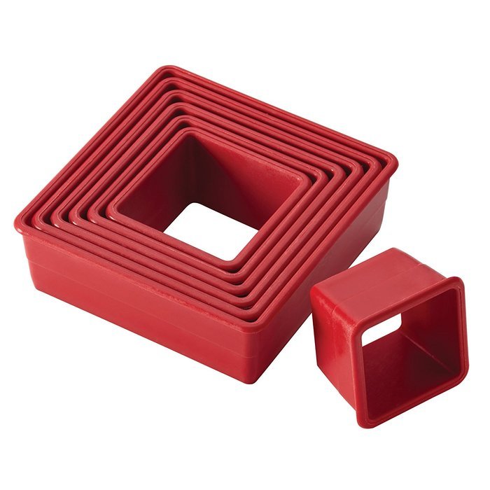 Cake Boss Decorating Tools 9-Piece Round Fondant and Cookie Cutter Set, Red N9