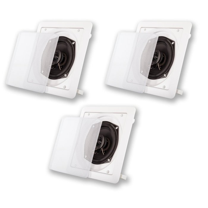 Acoustic Audio S191 In Ceiling / In Wall 3 Speaker Set 2 Way Home 600 Watt S191-3S