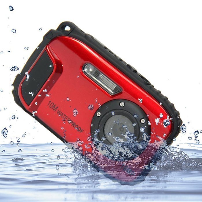 PowerLead Gapo G051 2.7 Inch LCD Cameras16 MP Digital Camera Underwater 10m Waterproof Camera+ 8x Zoom(red) N6