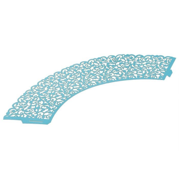 SODIAL(R)20 pcs Filigree Vintage Cupcake Wrappers Wraps Cases - Wedding, Birthday, UK seller(sky blue) N6