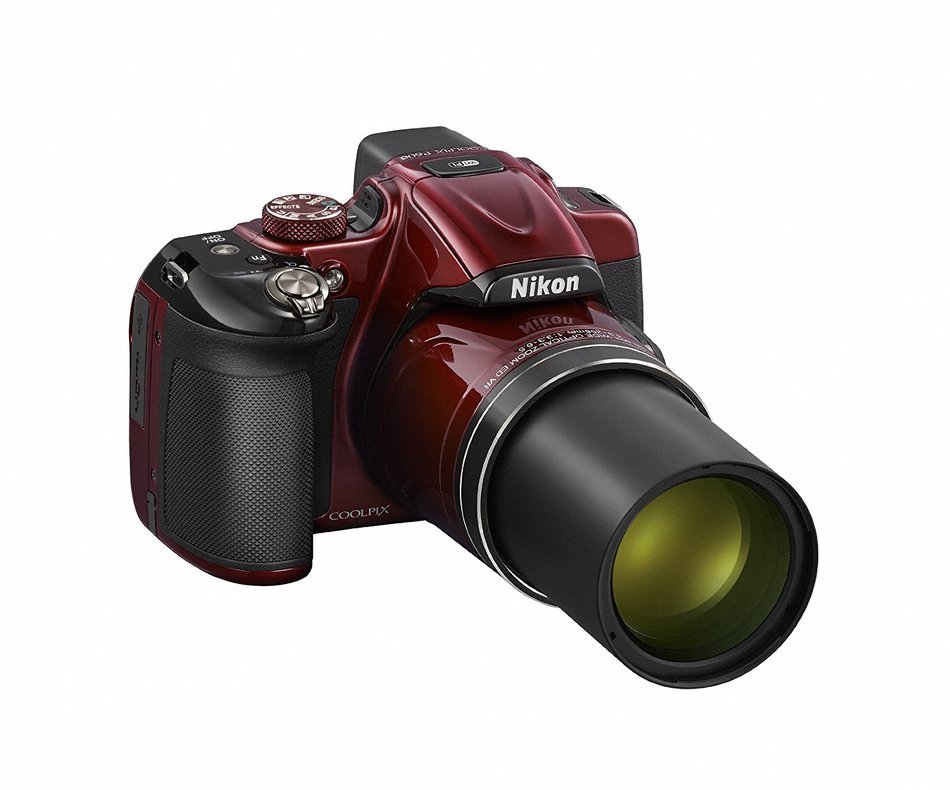 Nikon COOLPIX P600 16.1MP Optical 60x NIKKOR 921K LCD Full HD Wi-Fi Red - International Version (No Warranty) N8