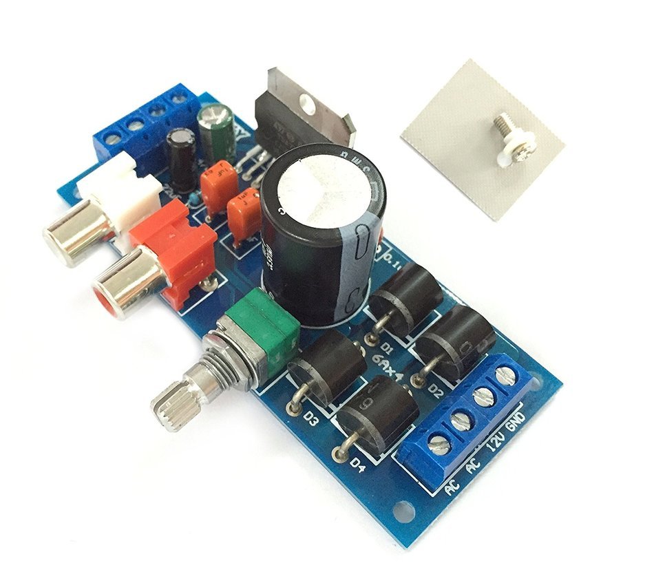 Qianson AC/DC 12V TDA7377 2x 20W Dual Channel Stereo BTL Circuit Audio Power Amplifier Board 20W+20W AMP For Car N4