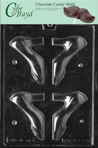Cybrtrayd K108 Medium 3D High Heel Shoe Chocolate Candy Mold with Exclusive Cybrtrayd Copyrighted Chocolate Molding...