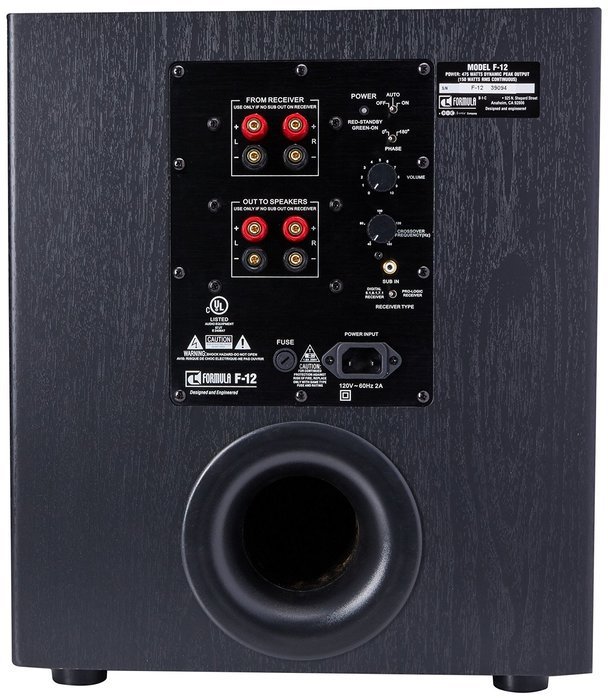 BIC America F12 12-Inch 475-Watt Front Firing Powered Subwoofer N2