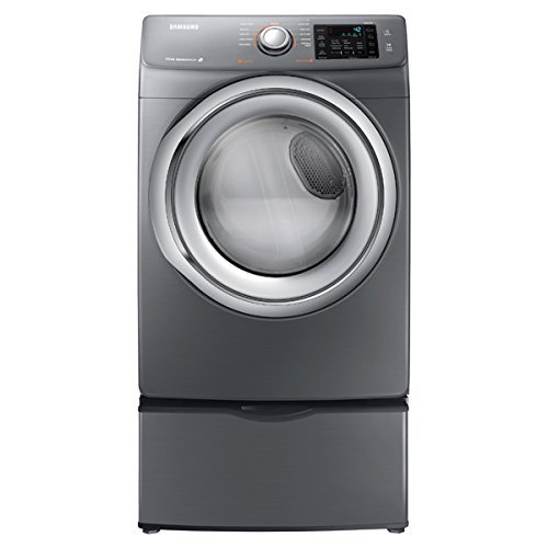 Samsung DV42H5200EP 7.5 Cu. Ft. Front-Load Electric Steam Dryer with Sensor Dry, Platinum