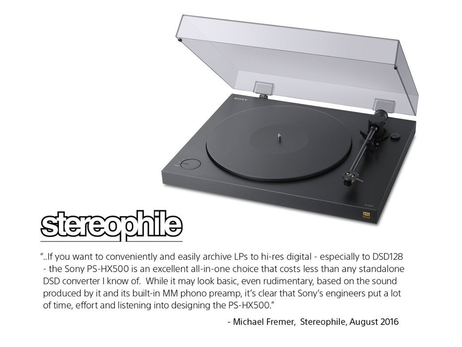 Sony PSHX500 Hi Res USB Turntable (Black) N5