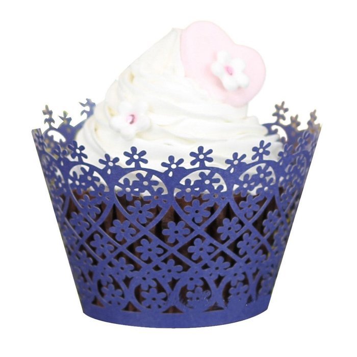 DZT1968(TM)50pcs Hollow Out Little Vine Lace Wrapper Cut Cupcake Wrapper Liner Baking Cup Muffin Case Trays Wedding... N4
