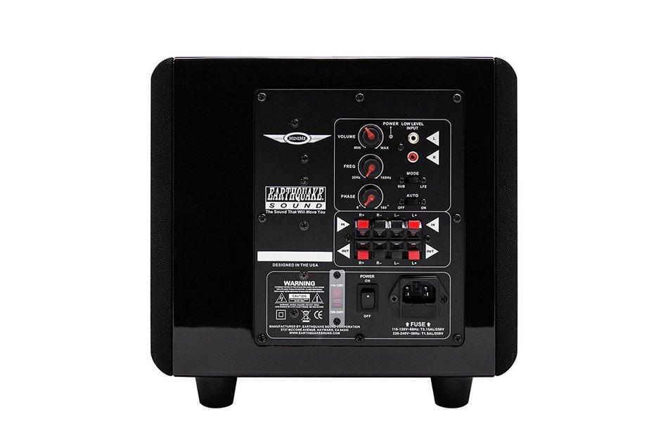 Earthquake Sound MiniMe P8 White Passive Tuned Mini Subwoofer (Piano White) N9