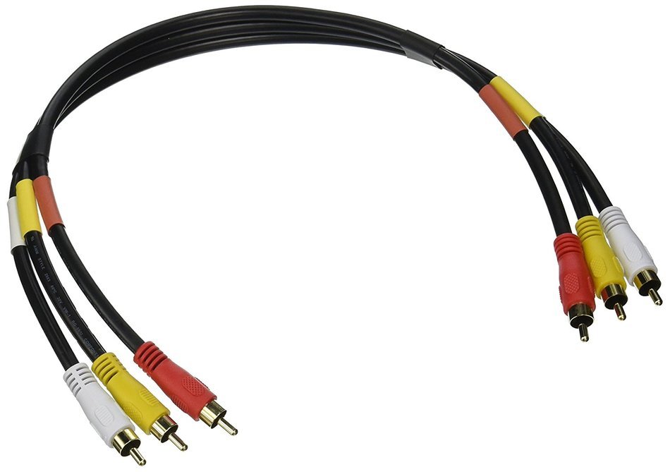 Monoprice 106026 1.5-Feet Triple RCA Stereo Video Dubbing Composite Cable N2