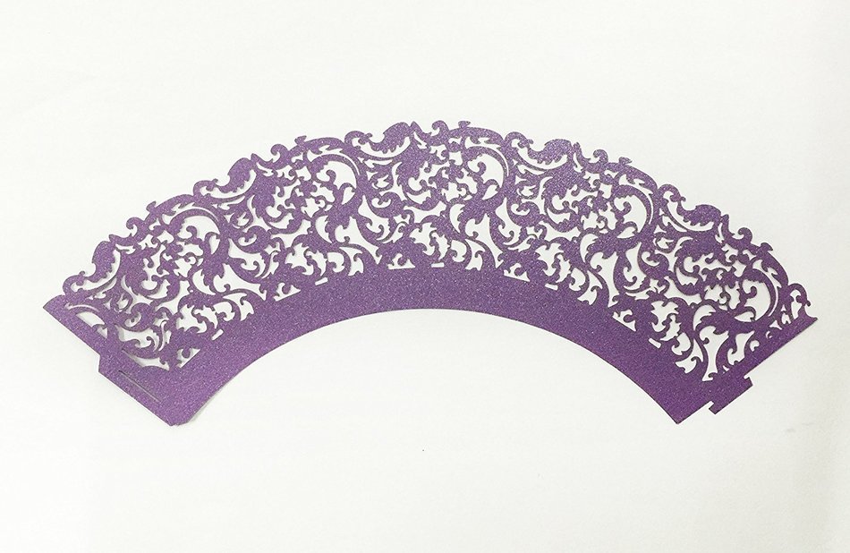 HUAL Cupcake Wrappers 50 Filigree Artistic Bake Cake Paper Cups Lace Laser Cut Liner Baking Cup Muffin Case Trays... N20