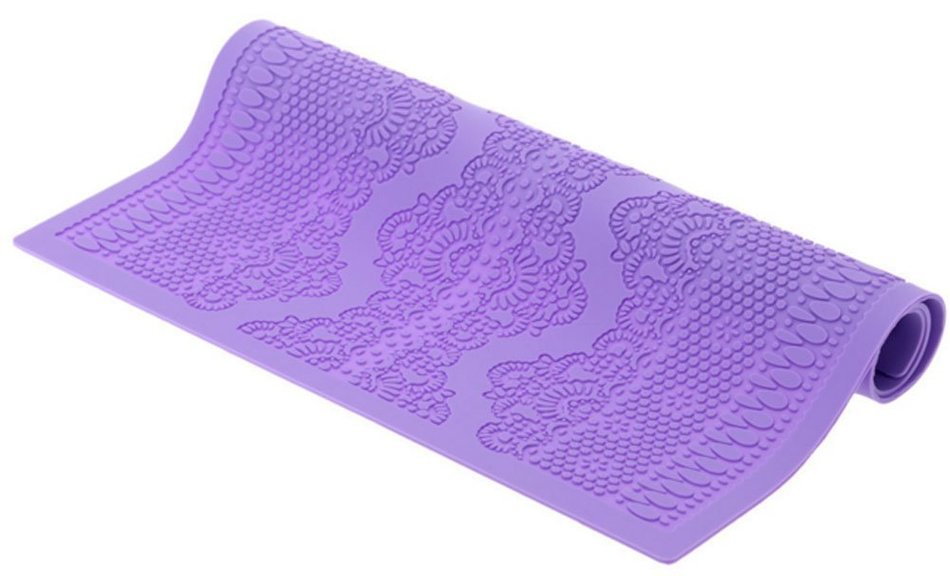 Lesirit Flower Pattern Silicone Fondant Cake Lace Embossed Mold Mat,14.96"&times;11.22" (2 mm) (A) N11