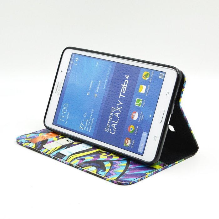 Tab 4 7.0 Case, Firefish Damage Resistance Case Premium PU Leather Wallet Card Slots Kickstand Feature Case for... N114