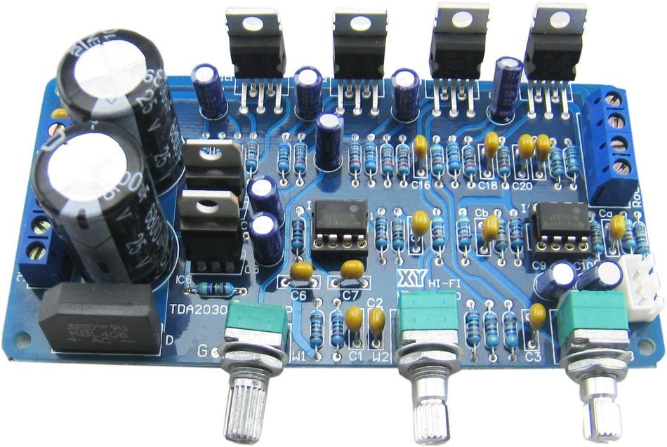 Yeeco Dual AC/DC 12V Super bass TDA2030A 2.1 digital amplifier board DIY power Audio Stereo amp N7