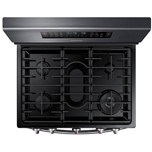 Samsung Appliance NX58J7750SG 30" True Convection Gas Range with 5.8 Cu. Ft. Oven Capacity in Black Stainless N4