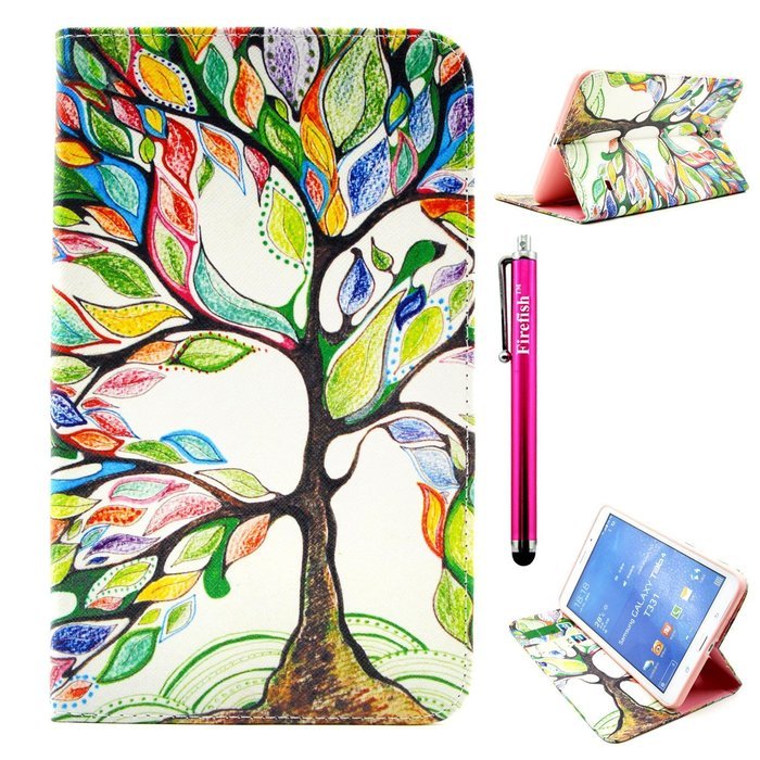 Tab 4 7.0 Case, Firefish Damage Resistance Case Premium PU Leather Wallet Card Slots Kickstand Feature Case for... N127