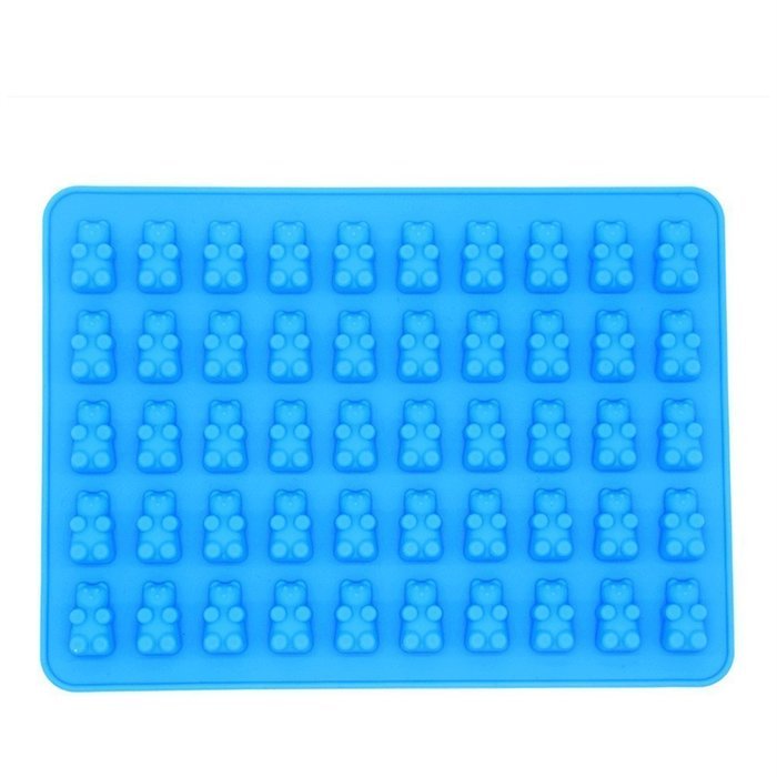 BAWAB Silicone Gummy Bear Mold with BONUS DROPPER FOR EASY FILLING! &ndash; 50 Cavity 1 Pack | 100% LFGB Silicone, No... N5