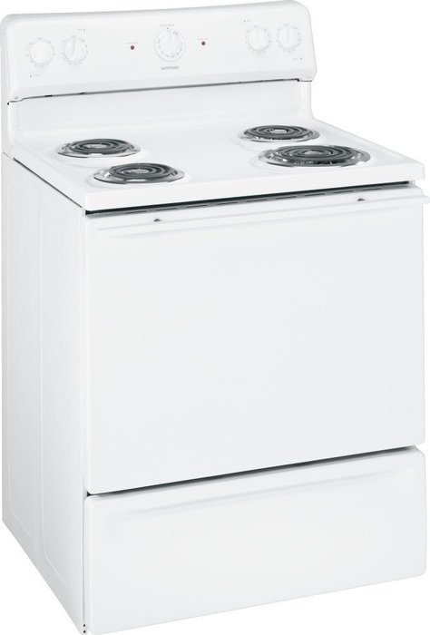 Hotpoint RB525DDWW 30" White Electric Freestanding Coil Range N2