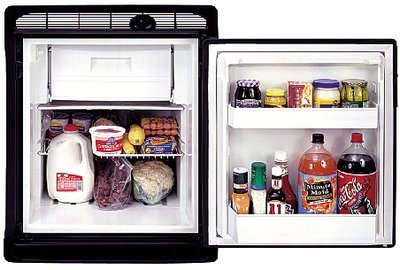Norcold DE-0041 Refrigerator AC/DC Flush Mount Built-In Self Venting Black Trim Trailer Camper RV