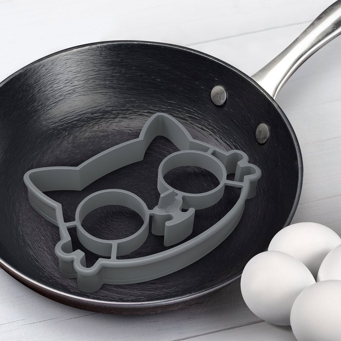 Tenta Kitchen Silicone Egg Ring Mold, Pancake Mold Set -Rabbit, Owl and Skull (Pack of 3) N6