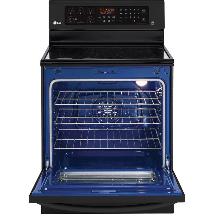 LG LRE3083SB30" Smooth Black Electric Smoothtop Range - Convection N3