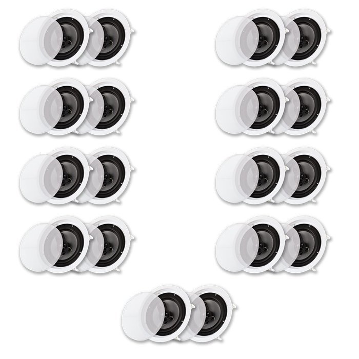 Acoustic Audio CS-IC83 In Ceiling 8" Speaker 9 Pair Pack 3 Way Home Theater 6300 Watt CS-IC83-9PR
