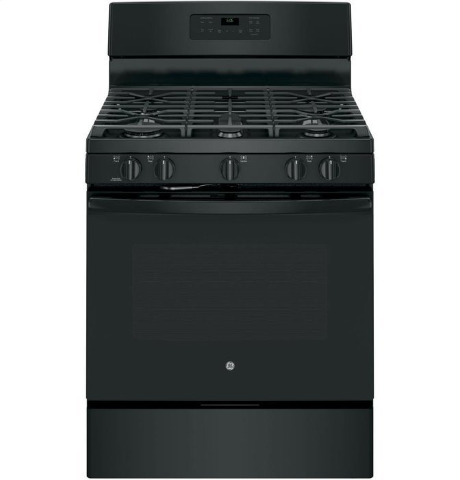 GE JGB660DEJBB 30" Black Gas Sealed Burner Range N2
