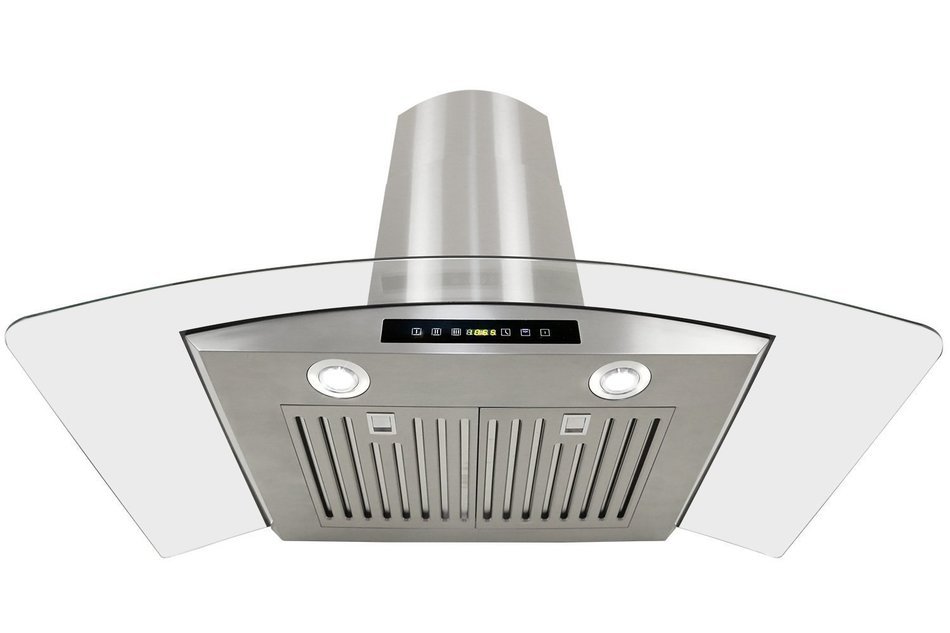 Golden Vantage Stainless Steel 30" Euro Style Wall Mount Range Hood Led Screen N2