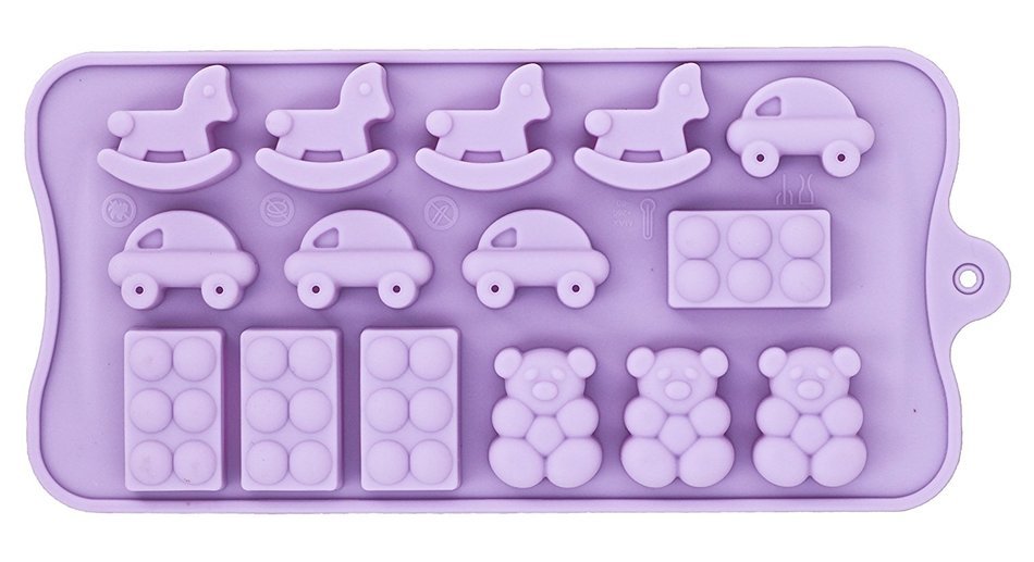 Zoie + Chloe Silicone Ice Tray & Mold for Gummy Bear, Jello, Chocolate, Soap, Crayon and More! N23