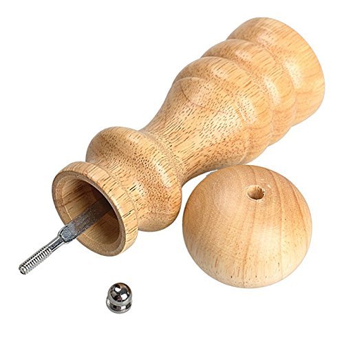 6Inch Classical Wooden Oak Pepper Spice Salt Corn Mill Grinder Muller N5