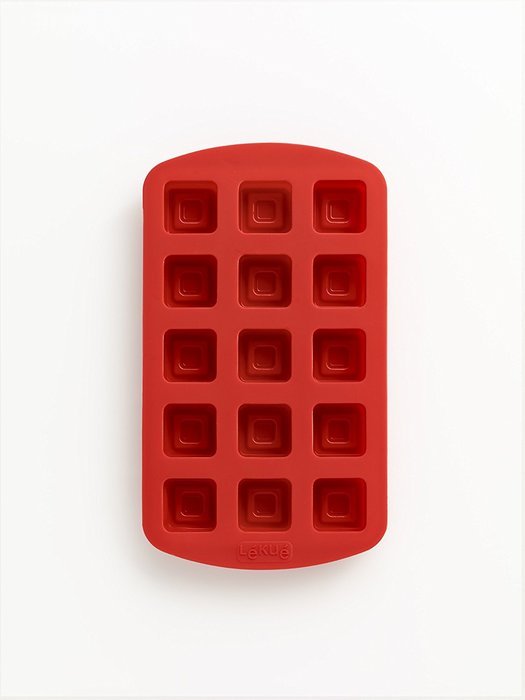 Lekue Silicone Chocolate Mold, Model # 0217115R01M017, Cube, Red N6