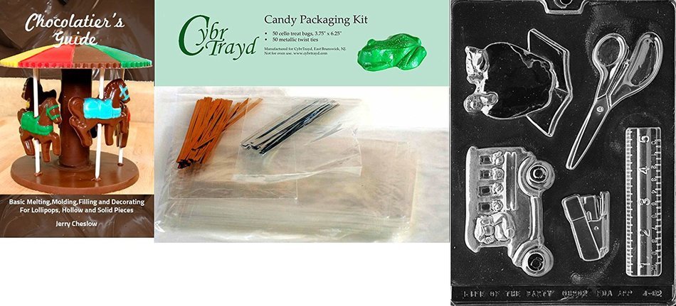 Cybrtrayd J082 Teacher's Kit Chocolate Candy Mold with Exclusive Cybrtrayd Copyrighted Chocolate Molding Instructions N2